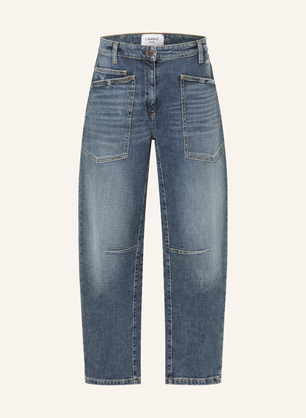 Cambio Ocean Faded Cross Denim Jeans