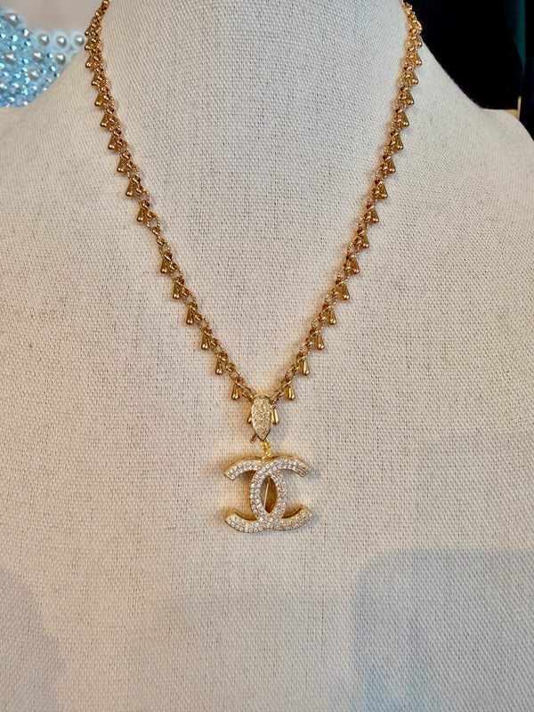 Ramina Pearls 19" Chandelier Chain Wtih Long Gold Enhancer Gold