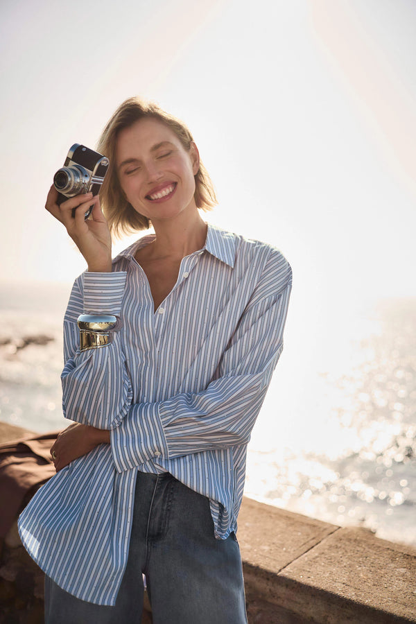 Joseph Ribkoff Long Sleeve Stripe Blouse