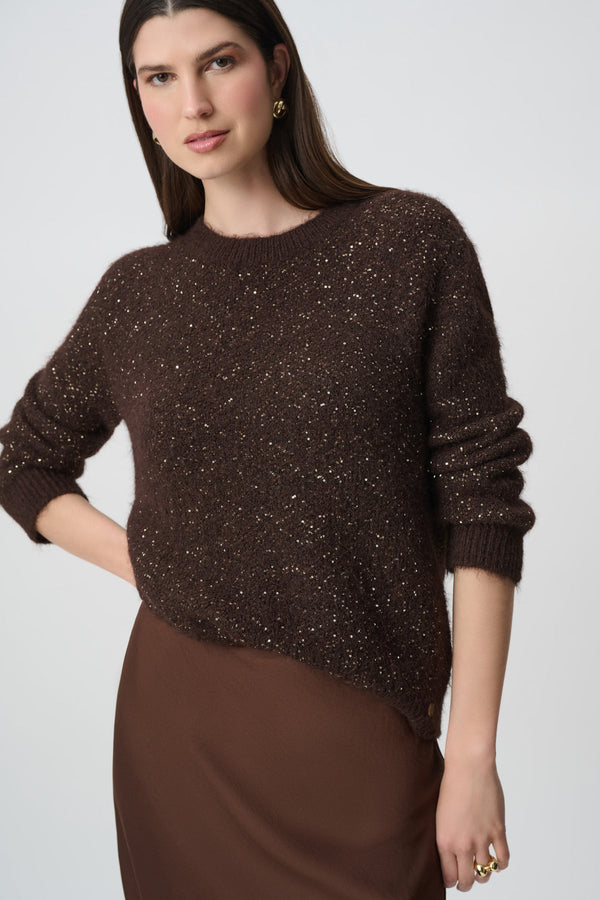 Joseph Ribkoff Sequin Yarn Crewneck Sweater