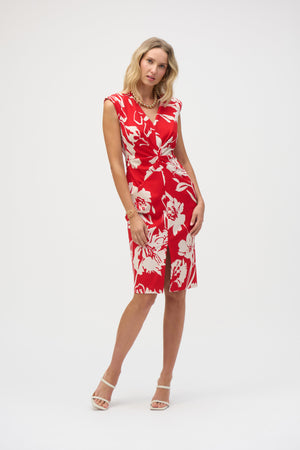 Joseph Ribkoff Scuba Crepe Floral Print Sheath Dress