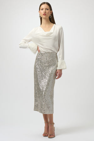 Joseph Ribkoff Sequined Pull-On Pencil Skirt