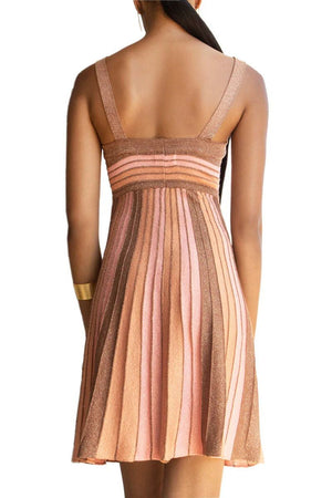 Lurex Multicolored Sleeveless Mini Dress | Aggel Knitwear