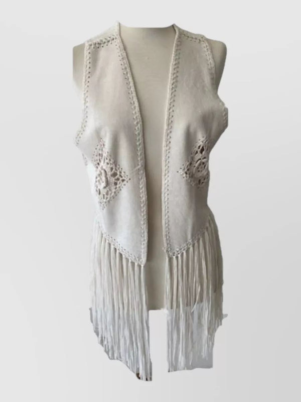 PHO Firenze Gilet Eco Suede With Fringes