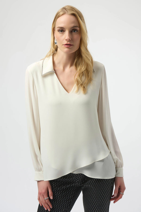 Joseph Ribkoff Georgette Flared Layered Top