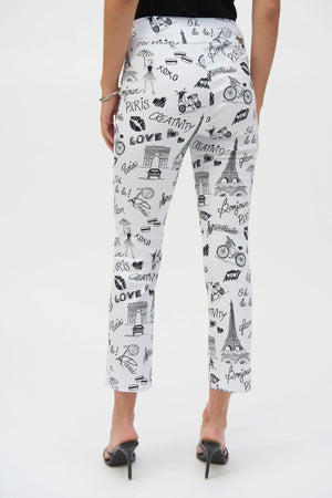 Joseph Ribkoff Millennium Print Straight Leg Pants