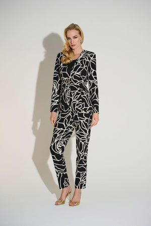 Joseph Ribkoff Signature Lux Twill Foiled Floral Blazer