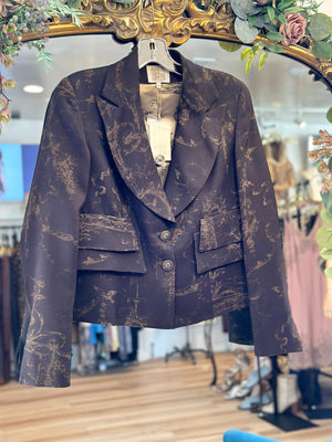 T.ba Jazz Print Sharkskin Jacket