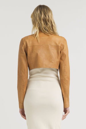 Jakett NYC Cropped Vespa Patina Leather Jacket