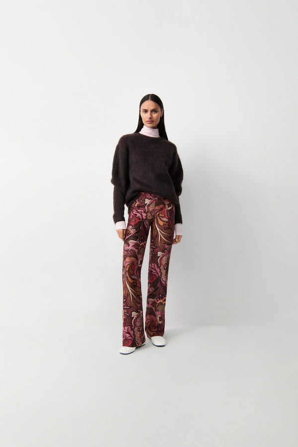 Cambio Francis Flower Amarena Golden Olive Pants