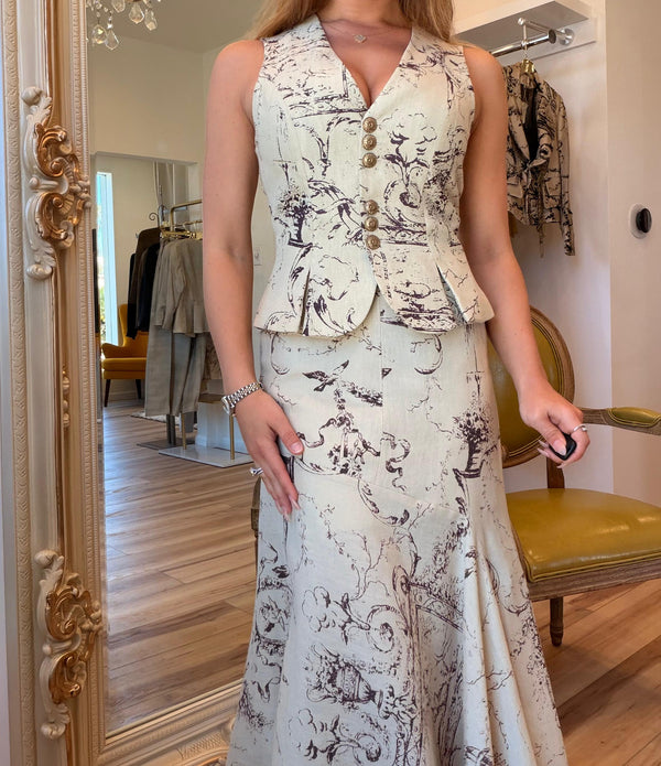 T.ba Toscana Linen Skirt