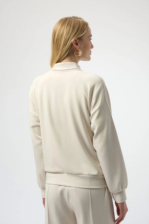 Joseph Ribkoff Scuba Jersey Funnel Neck Jacket