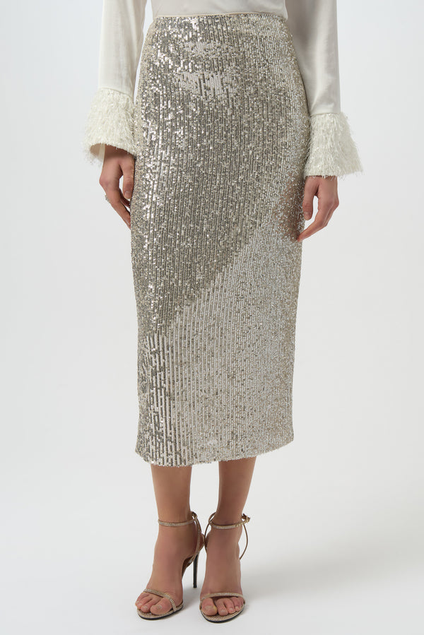 Joseph Ribkoff Sequined Pull-On Pencil Skirt