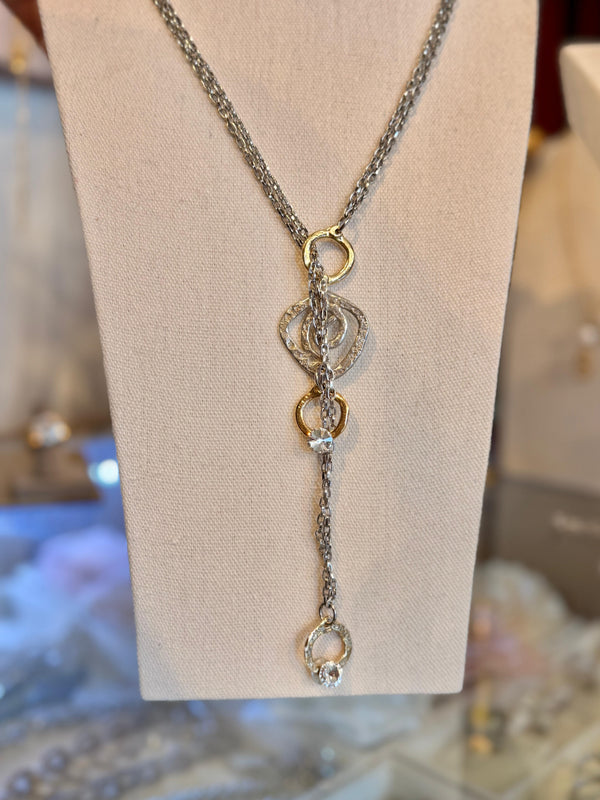 J. Jansen Designs Soleil Lariat Necklace | Silver & Gold