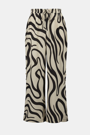 Joseph Ribkoff Gauze Abstract Print Wide Leg Pants