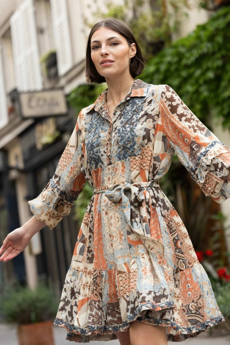 Miss June Short Dress Clementine - PapillonStyles Miss June Short Dress Clementine - PapillonStyles