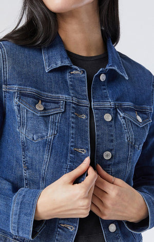 Mavi Jeans Samantha Mid Brushed Feather Long Sleeves Denim Jacket