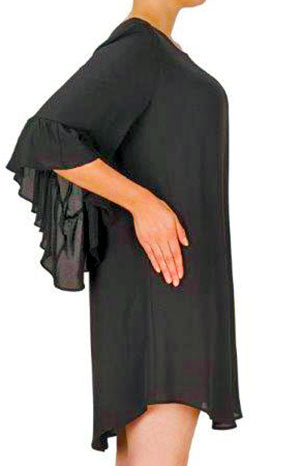 Joseph Ribkoff Short Dress with 3/4 Ruffle Sleeves