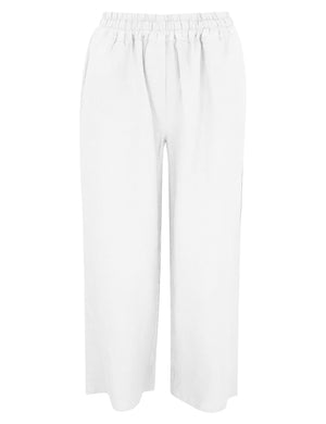 Haris Cotton Cropped Linen Pants