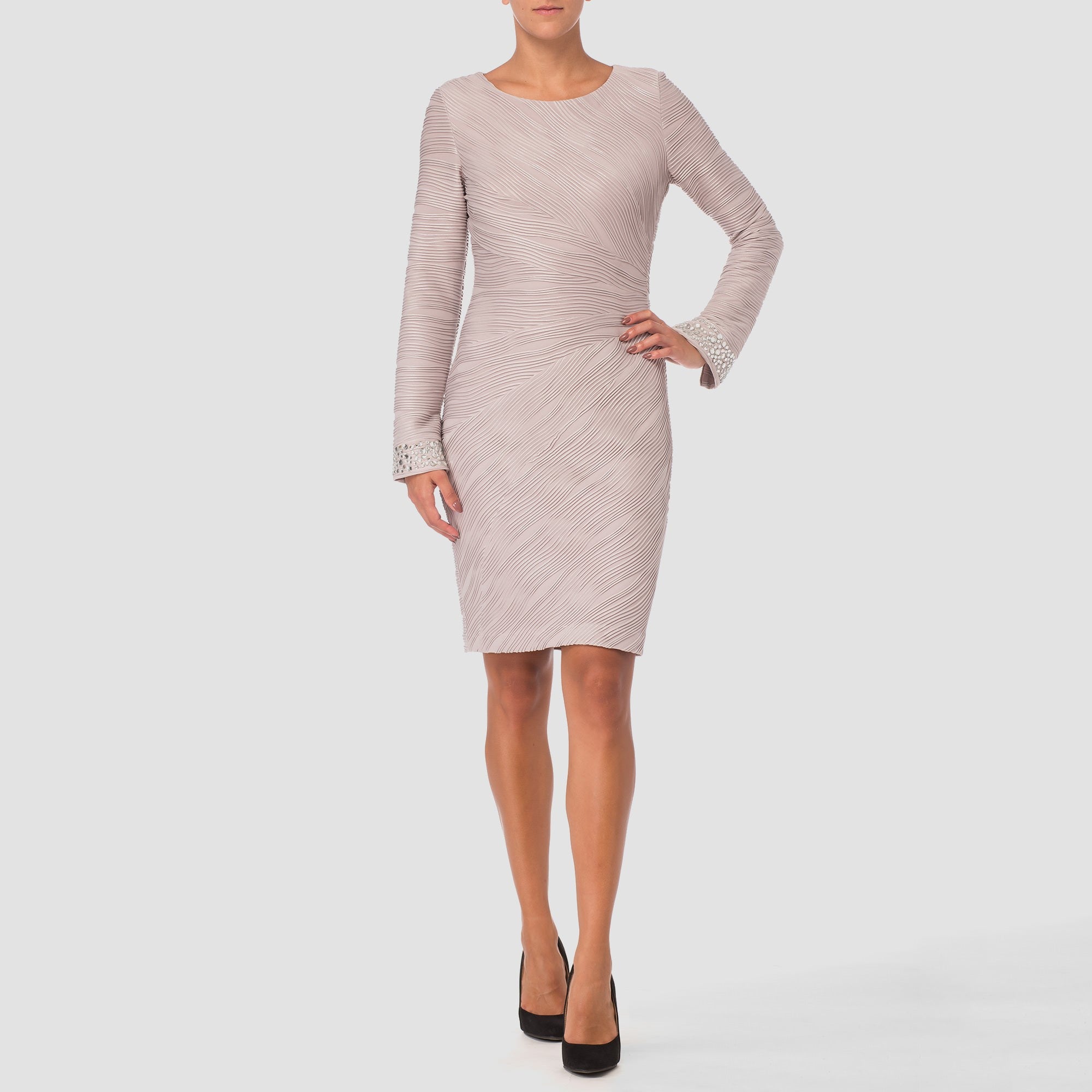 Joseph Ribkoff Long Sleeves Gold Dress 14 / Gold Joseph Ribkoff Long Sleeves Gold Dress 14 / Gold