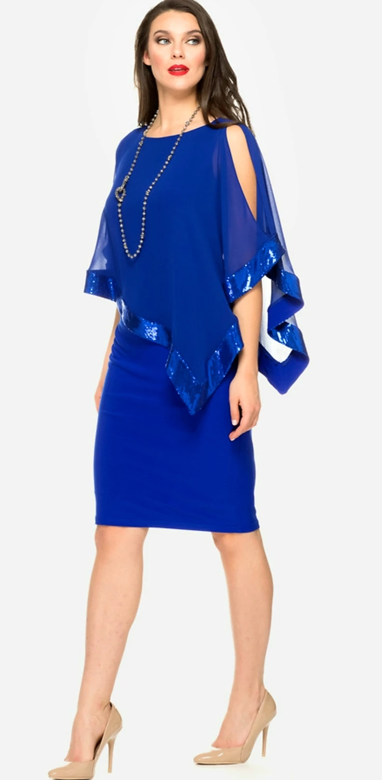 Joseph Ribkoff Shawl Tunic Dress - PapillonStyles Joseph Ribkoff Shawl Tunic Dress - PapillonStyles