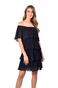 frank lyman off the shoulder dress Frank Lyman Frank Lyman - Off-Shoulder Dress - Black/Blue
