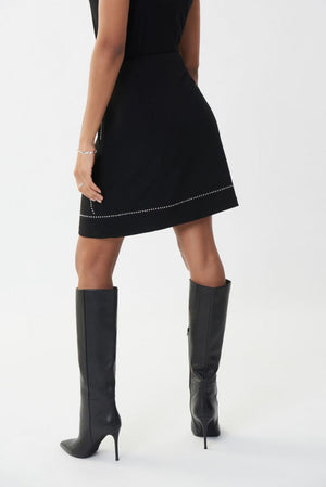 Joseph Ribkoff Full Lenght Silver Front Zipper Skirt
