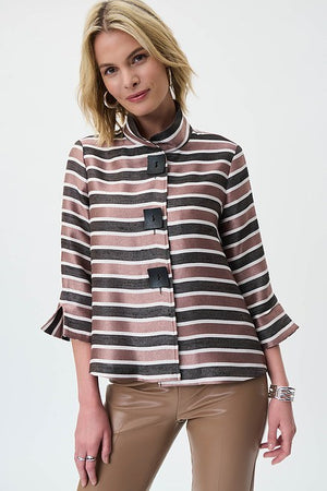 Joseph Ribkoff Striped Button Front Jacket