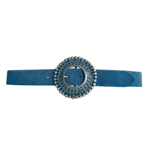 Streets Ahead Turquoise Statement Leather Belt