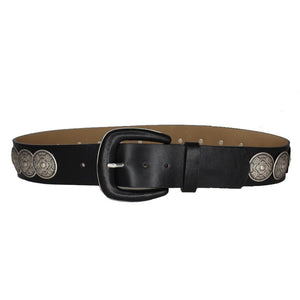 Streets Ahead Silver Coin Statement Belt