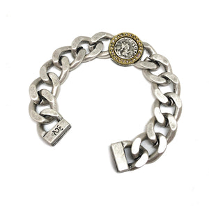 Tat2 Designs Vintage Silver Hestia ID Chain Bracelet