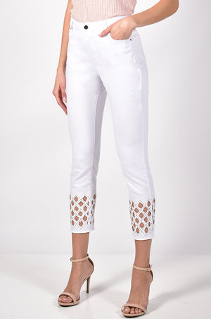 Joseph Ribkoff 3/4 Lenght Bottom Lace Pants