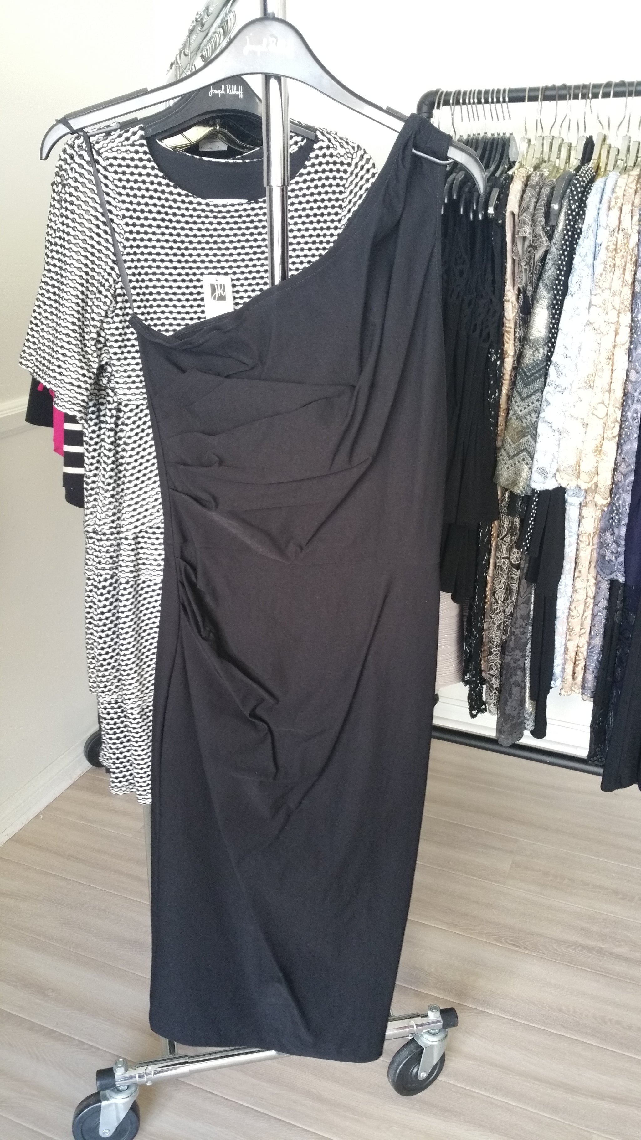 stop staring one shoulder dress Stop staring one shoulder dress in black bengaline