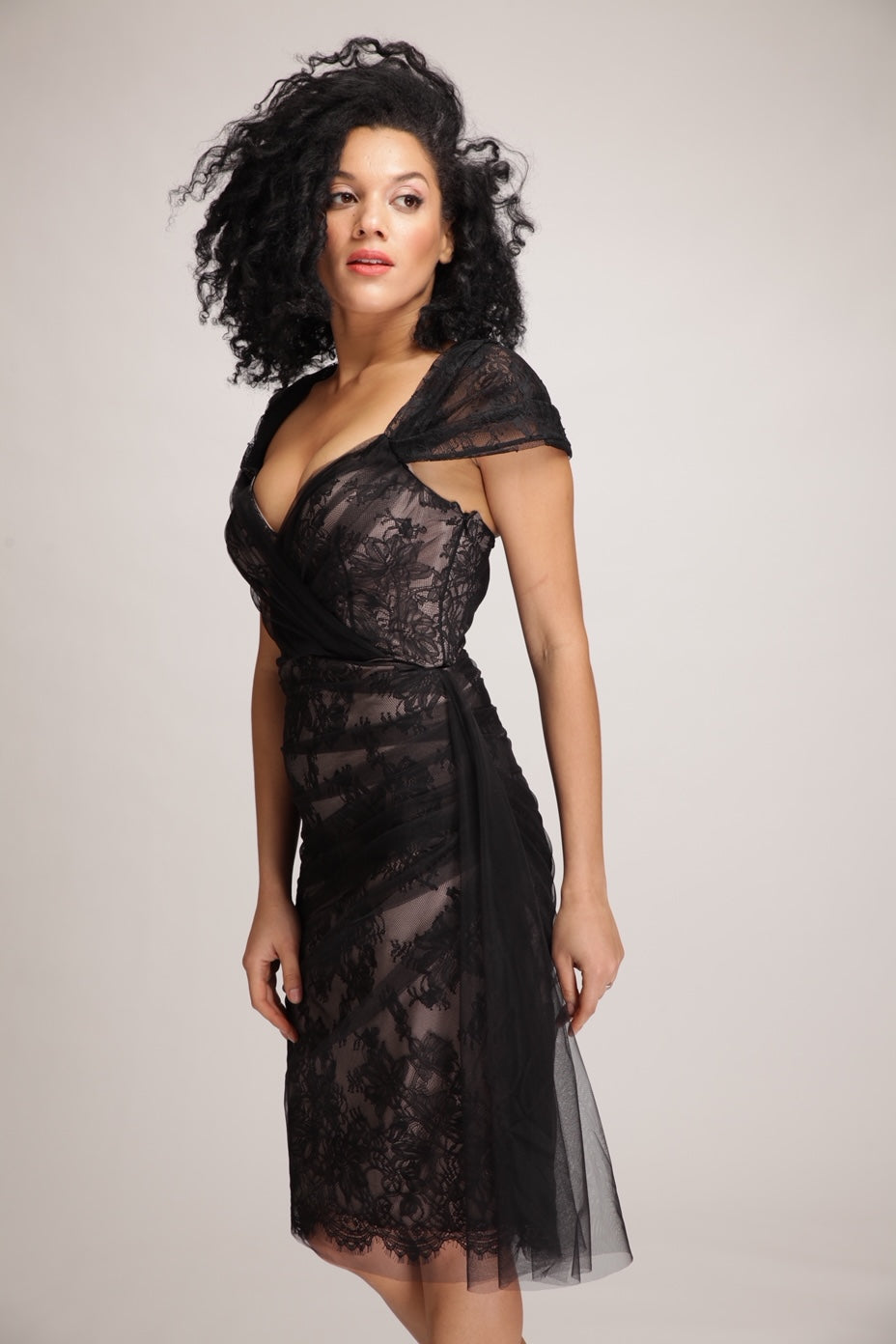 Olvi's Lace Dress Style 5335 Black / 4 Olvi's Lace Dress Style 5335 Black / 4