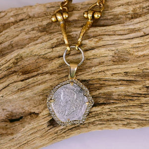 Tat2 Desings Gold George II Crystal Bezel Horsebit Necklace