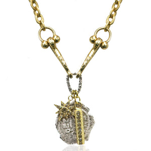 Tat2 Designs Gold Cluster Molat Horsebit Necklace
