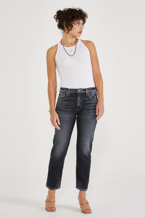 Etica Rae Mid-rise Straight Crop-Morrow Bay Denim Jeans