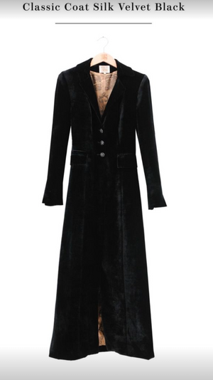 T.ba Classic Silk Velvet Coat