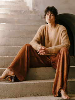 Mes Demoiselles Cullinan Sateen Wide-Leg Pants - PapillonStyles