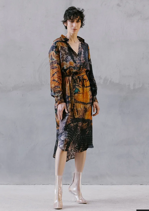 mes demoiselles silk dress Mes Demoiselles | Billy Dress - Charcoal