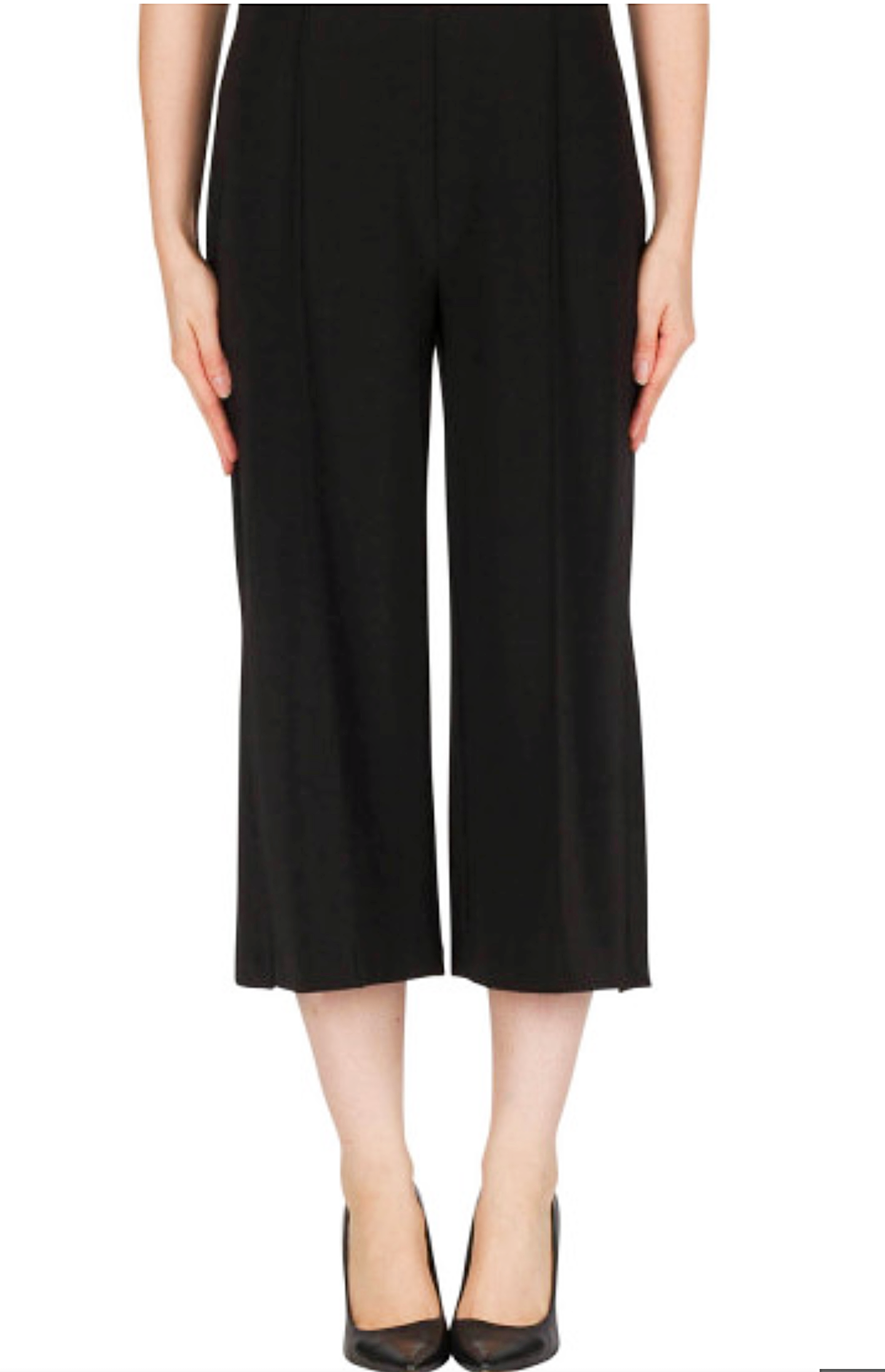 capri dress pants Joseph Ribkoff Black Mesh Capri Pants