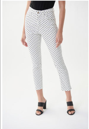 Joseph Ribkoff Polka Dot 5 Pocket Pants