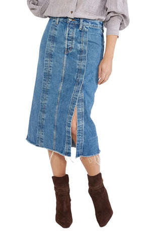 Etica Sigrid Split Denim Skirt