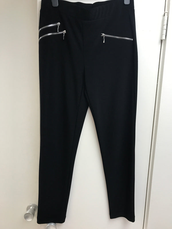 Joseph Ribkoff Black Pants With Zippers