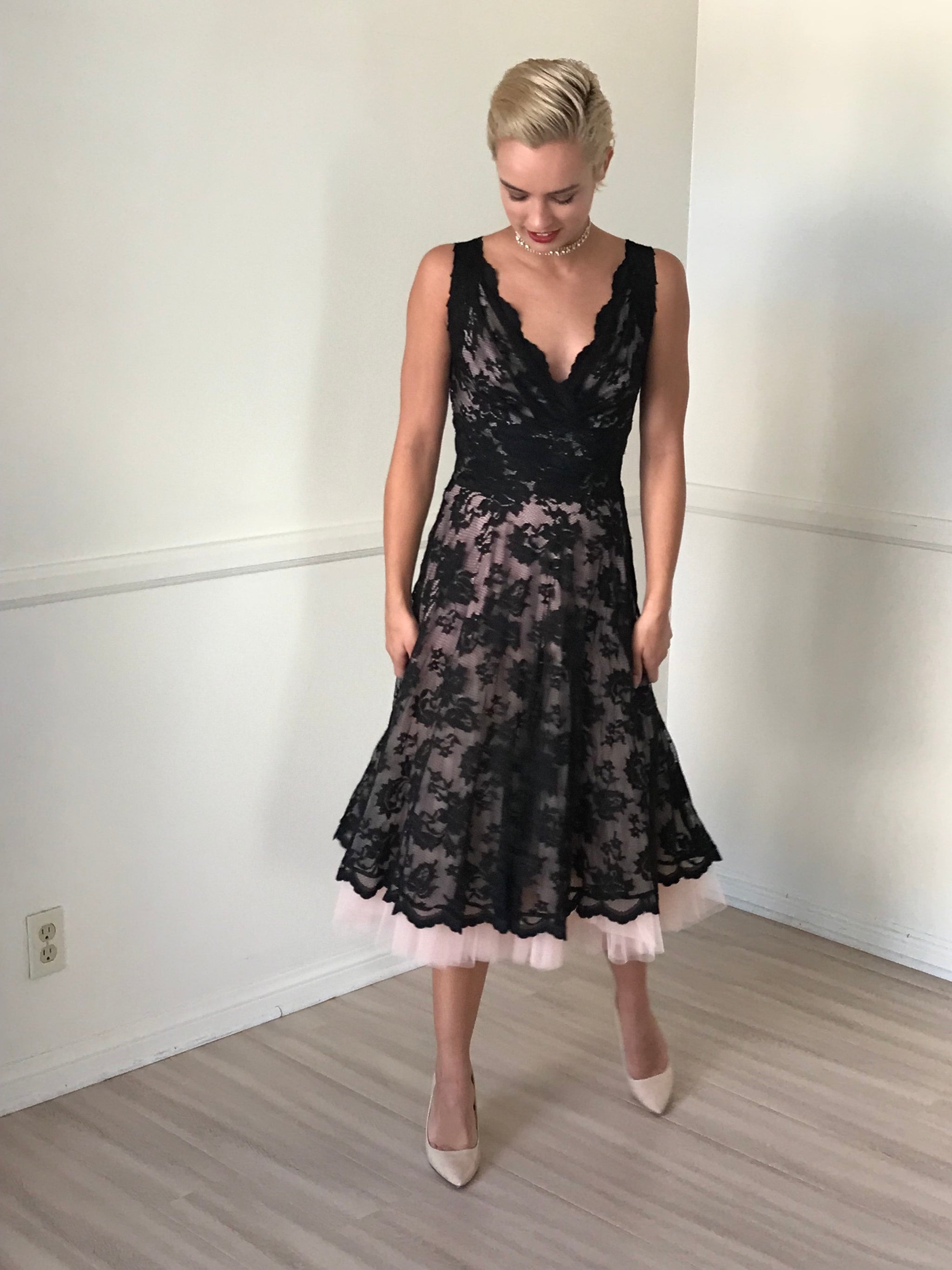 Olvis Lace Grace Kelly Dress Sleeveless Fit and Flare - PapillonStyles Olvis Lace Grace Kelly Dress Sleeveless Fit and Flare - PapillonStyles