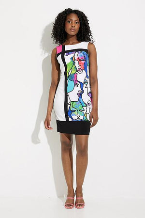 Joseph Ribkoff Colour-Blocked Printed Dress 232223