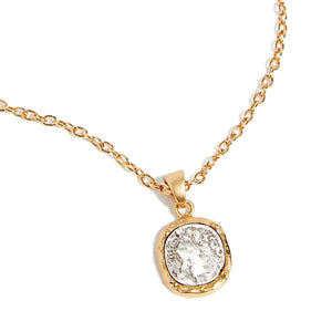 Tat2 Designs Gold Pavia Coin & Frame Necklace